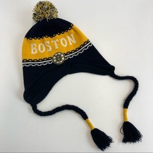 Nhl Boston Bruins Winter Hat Pom Pom 